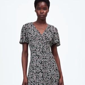 Madewell flutter sleeve mini dress in floral